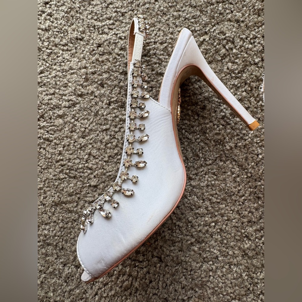 Aquaazzura bridal White-Embellished Women's Heels - Picture 10 of 12